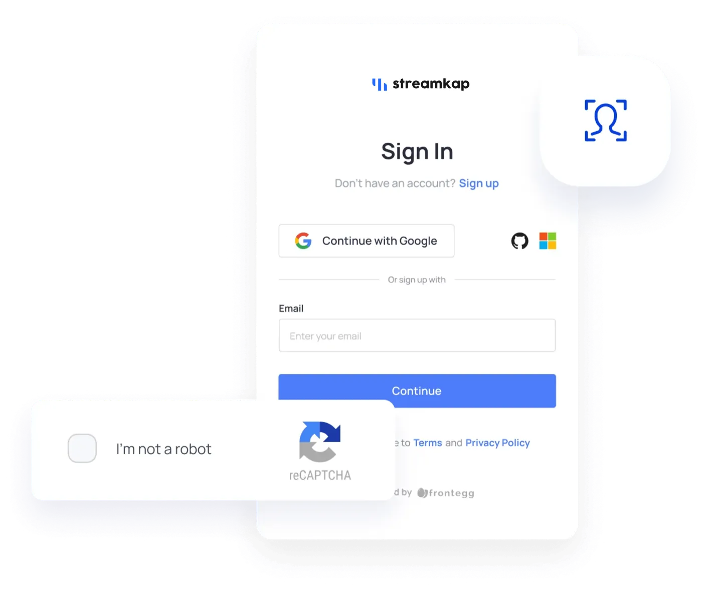 Passwordless Auth feature screenshot